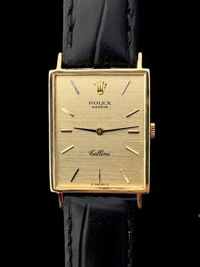 rolex cellini square gold|Rolex men's cellini 18k gold.